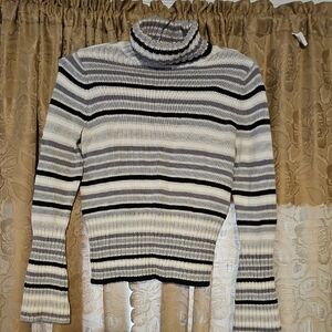 Striped Turtleneck Sweater